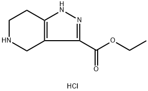 4,5,6,7-四氢-1H-吡唑并[4,3-C]吡啶-3-羧酸三乙酯盐酸盐, 2230808-76-9, 结构式
