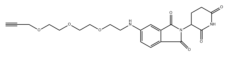 2-(2,6-dioxopiperidin-3-yl)-5-((2-(2-(2-(prop-2-yn-1-yloxy)ethoxy)ethoxy)ethyl)amino)isoindoline-1,3-dione Structure