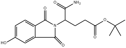 2H-Isoindole-2-butanoic acid, γ-(aminocarbonyl)-1,3-dihydro-5-hydroxy-1,3-dioxo-, 1,1-dimethylethyl ester Structure