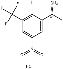 Benzenemethanamine, 2-fluoro-α-methyl-5-nitro-3-(trifluoromethyl)-, hydrochloride (1:1), (αR)-|(R)-1-(2-氟-5-硝基-3-(三氟甲基)苯基)乙烷-1-胺(盐酸盐)