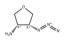 rac-(3R,4S)-4-azidooxolan-3-amine 结构式