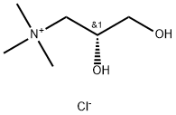 1-Propanaminium, 2,3-dihydroxy-N,N,N-trimethyl-, chloride (1:1), (2R)- 结构式