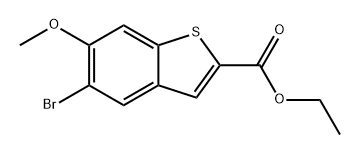 5-溴-6-甲氧基苯并[B]噻吩-2-甲酸乙酯, 2231627-68-0, 结构式
