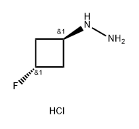 rel-[(1r,3r)-3-fluorocyclobutyl]hydrazine dihydrochloride 结构式