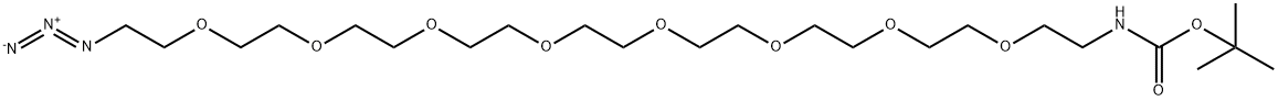 Azido-PEG8-NHBoc, 2231845-12-6, 结构式