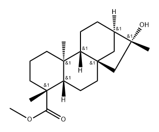 16-ヒドロキシカウラン-18-酸メチル 化学構造式