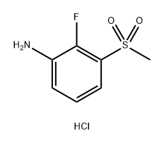 Benzenamine, 2-fluoro-3-(methylsulfonyl)-, hydrochloride (1:1) Structure
