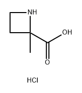 2-Azetidinecarboxylic acid, 2-methyl-, hydrochloride (1:1) 结构式