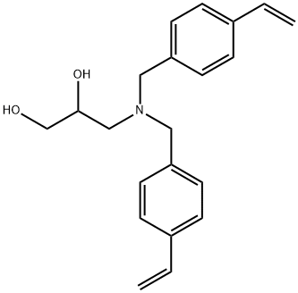 3-[双[(4-乙烯基苯基)甲基]氨基]-1,2-丙二醇, 2241331-52-0, 结构式