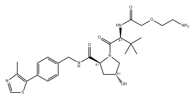 (S,R,S)-AHPC-一聚乙二醇-氨基, 2241641-57-4, 结构式