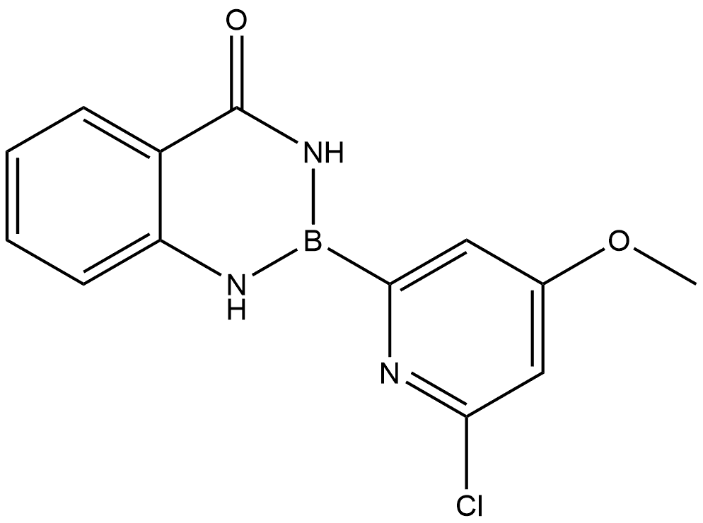 2-(6-氯-4-甲氧基吡啶-2-基)-2,3-二氢苯并[D][1,3,2]二氮硼烷-4(1H)-酮,2242502-36-7,结构式