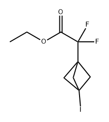 Bicyclo[1.1.1]pentane-1-acetic acid, α,α-difluoro-3-iodo-, ethyl ester Structure