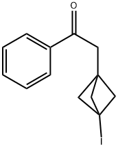 2-(3-碘双环[1.1.1]戊烷 -1-基) -1-苯基乙烷 -1-酮 结构式