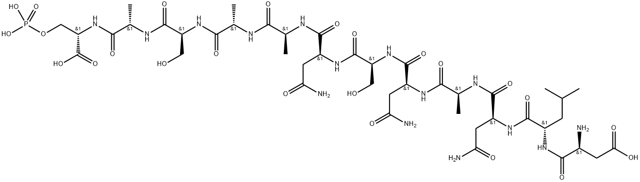 L-Serine, L-α-aspartyl-L-leucyl-L-asparaginyl-L-alanyl-L-asparaginyl-L-seryl-L-asparaginyl-L-alanyl-L-alanyl-L-seryl-L-alanyl-O-phosphono- 结构式