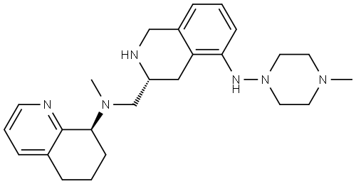 8-Quinolinamine, 5,6,7,8-tetrahydro-N-methyl-N-[[(3R)-1,2,3,4-tetrahydro-5-[(4-methyl-1-piperazinyl)amino]-3-isoquinolinyl]methyl]-, (8S)-|CXCR4 ANTAGONIST 2