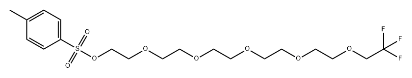 1,1,1-三氟乙基-六聚乙二醇-对甲苯磺酸酯 结构式