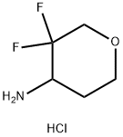 2H-Pyran-4-amine, 3,3-difluorotetrahydro-, hydrochloride (1:1) Structure