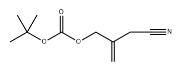 (2-(氰基甲基)烯丙基)碳酸叔丁酯 结构式