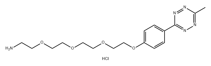 Methyltetrazine-PEG4-amine HCl salt Structure