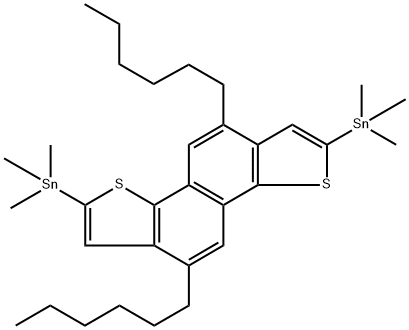 (5,10-二己基萘并[1,2-B:5,6-B']二噻吩-2,7-二基)双三甲基锡,2246417-09-2,结构式