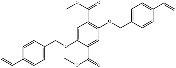 2,5-双[(4-乙烯基苯基)甲氧基] -1,4-苯二甲酸二甲酯, 2246997-93-1, 结构式