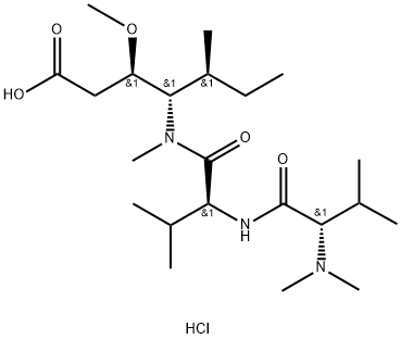 (3R,4S,5S)-4-((S)-2-((S)-2-(二甲氨基)-3-甲基丁酰胺)-N,3-二甲基丁酰胺基)-3-甲氧基-5-甲基庚酸盐酸盐, 2247145-33-9, 结构式