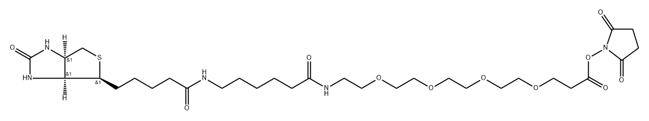 Biotin-LC-PEG4-NHS ester Structure