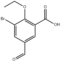 3-Bromo-2-ethoxy-5-formylbenzoic acid 结构式