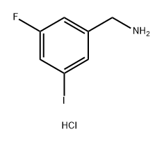 Benzenemethanamine, 3-fluoro-5-iodo-, hydrochloride (1:1) Structure