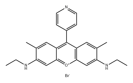 Xanthylium, 3,6-bis(ethylamino)-2,7-dimethyl-9-(4-pyridinyl)-, bromide (1:1) (ACI),2248755-05-5,结构式