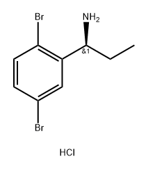 (1S)-1-(2,5-DIBROMOPHENYL)PROPAN-1-AMINE HYDROCHLORIDE 结构式