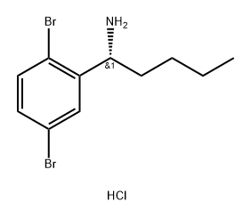 (1R)-1-(2,5-DIBROMOPHENYL)PENTYLAMINE HYDROCHLORIDE 结构式