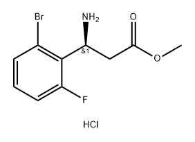 METHYL (3S)-3-AMINO-3-(2-BROMO-6-FLUOROPHENYL)PROPANOATE HYDROCHLORIDE 结构式