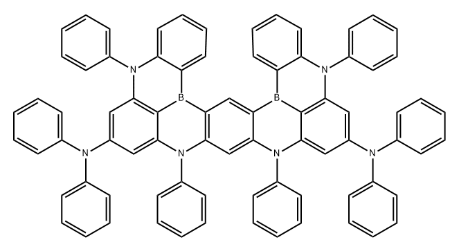 N7,N7,N13,N13,5,9,11,15-OCTAPHENYL-5H,9H,11H,15H-[1,4]BENZAZABORINO[2,3,4-KL][1,4]BENZAZABORINO[4',3 结构式