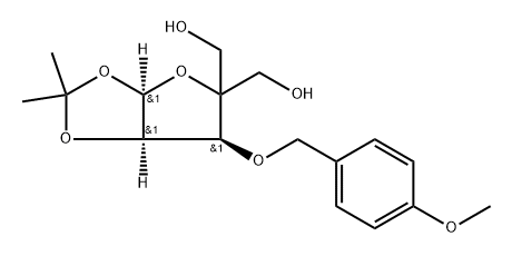 3-O-(4-Methoxybenzyl)-4-C-hydroxymethyl-1,2-O-isopropylidine-alpha-D-ribofuranose,225233-47-6,结构式