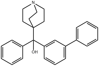 1-Azabicyclo[2.2.2]octane-4-methanol, α-[1,1'-biphenyl]-3-yl-α-phenyl- Struktur