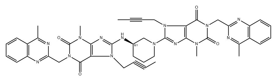 N-Depiperidin-3-amine Linagliptin Dimer Struktur
