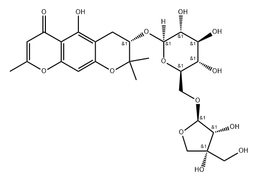 6""-Β-D-芹糖亥茅酚苷,2254096-95-0,结构式