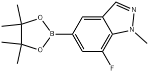 7-fluoro-1-methyl-5-(4,4,5,5-tetramethyl-1,3,2-dioxaborolan-2-yl)-1H-indazole Structure