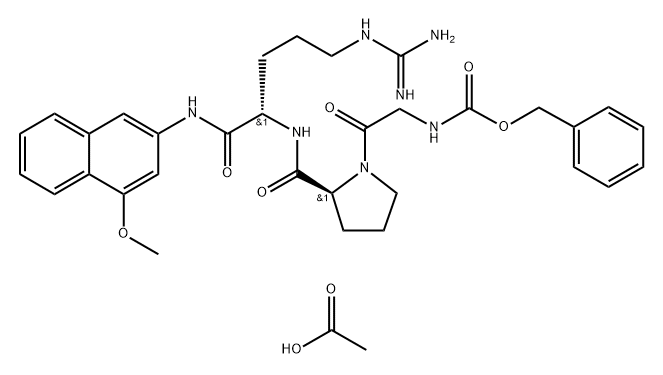 Z-Gly-Pro-Arg-4MbNA acetate salt Structure