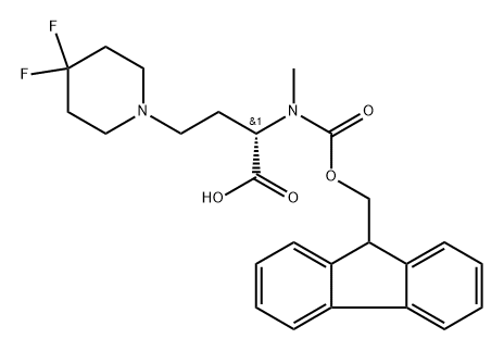 1-Piperidinebutanoic acid, α-[[(9H-fluoren-9-ylmethoxy)carbonyl]methylamino]-4,4-difluoro-, (αS)-