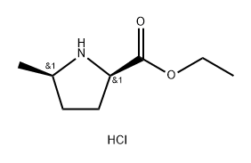 ethyl (5R)-5-methyl-D-prolinate hydrochloride 结构式