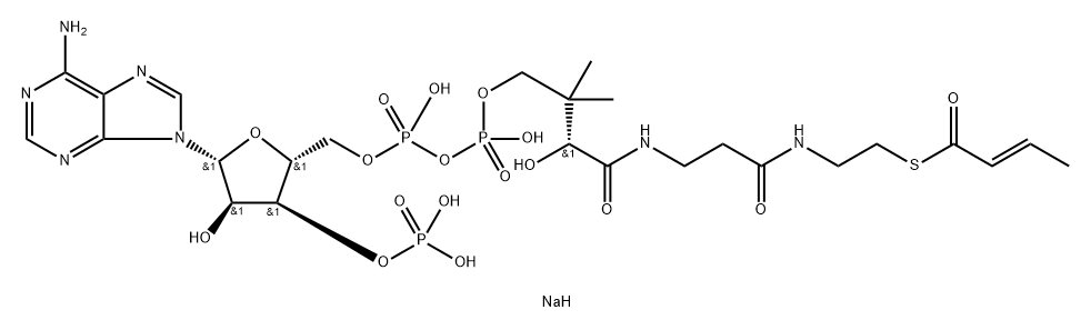 Coenzyme A, S-(2E)-2-butenoate, sodium salt (1:3) Struktur