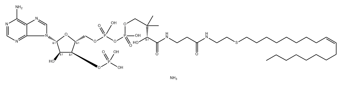 Coenzyme A, S-(9Z)-9-octadecen-1-yl-, ammonium salt (1:3) Struktur