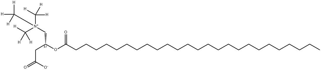 1-Propanaminium, 3-carboxy-N,N,N-tri(methyl-d3)-2-[(1-oxohexacosyl)oxy]-, inner salt, (2R)-,2260670-67-3,结构式