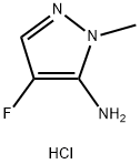 1H-Pyrazol-5-amine, 4-fluoro-1-methyl-, hydrochloride (1:1) Struktur