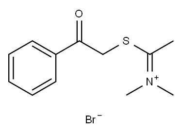Ethanaminium, N,N-dimethyl-1-[(2-oxo-2-phenylethyl)thio]-, bromide (1:1) Structure