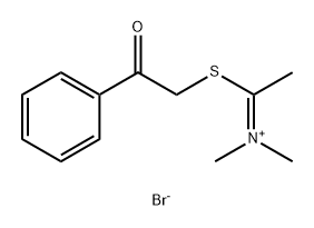 Ethanaminium, N,N-dimethyl-1-[(2-oxo-2-phenylethyl)thio]-, bromide (1:1) Structure