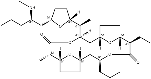 去-N-甲基帕马霉素-593B, 226722-70-9, 结构式