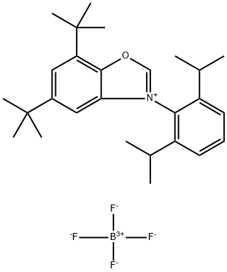 5,7-Di-tert-butyl-3-(2,6-diisopropylphenyl)benzo[d]oxazol-3-ium tetrafluoroborate Struktur